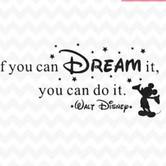 New Disney Necklace Mickey Mouse  "If you can Dream you can Do it" Quote NWT! - Picture 9 of 12